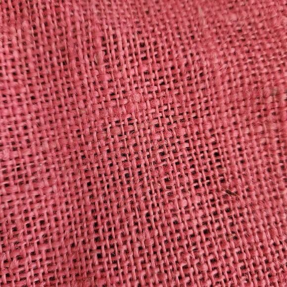 Brick red scrap burlap farm material fabric barn picnic art crafts rough - Picture 2 of 2